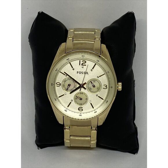 Fossil BQ1071 Womens Gold Stainless Steel Analog Dial Quartz Genuine Watch JK818 - Picture 1 of 12